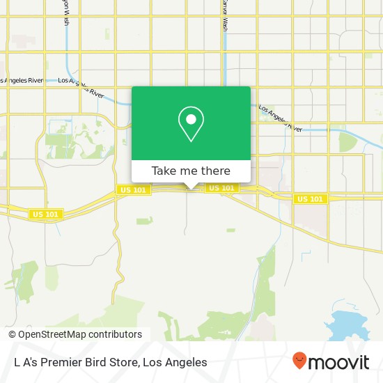 Mapa de L A's Premier Bird Store