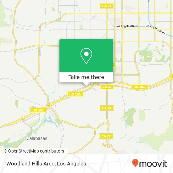 Woodland Hills Arco map