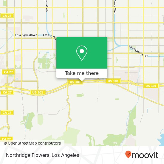 Northridge Flowers map