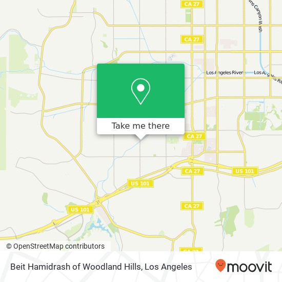 Beit Hamidrash of Woodland Hills map