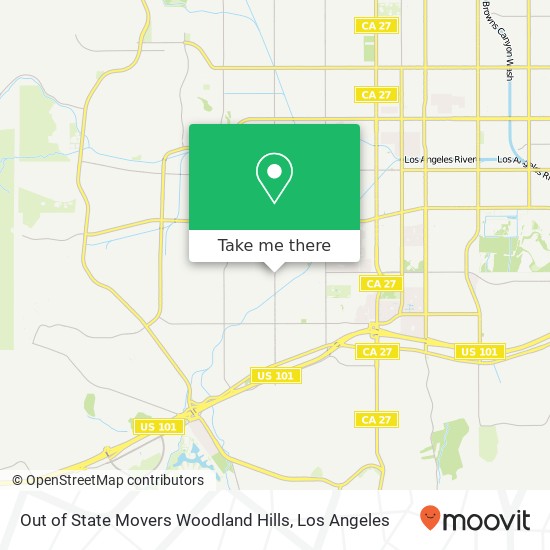 Out of State Movers Woodland Hills map