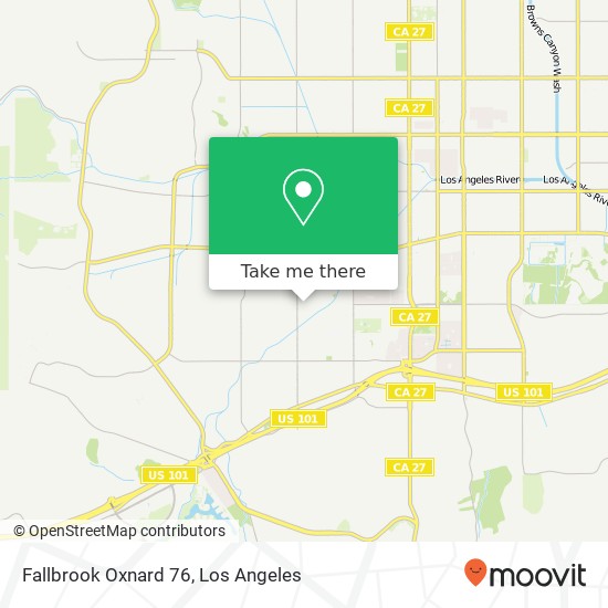 Mapa de Fallbrook Oxnard 76