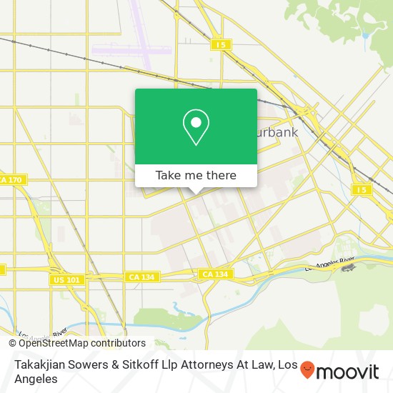 Mapa de Takakjian Sowers & Sitkoff Llp Attorneys At Law