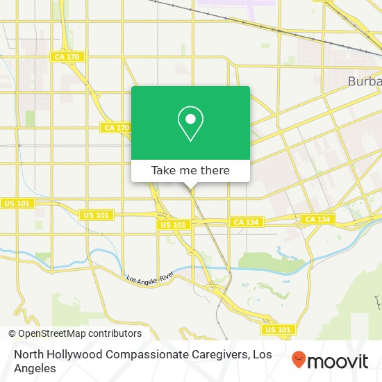 Mapa de North Hollywood Compassionate Caregivers