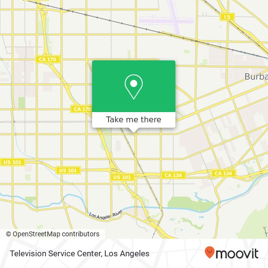 Television Service Center map