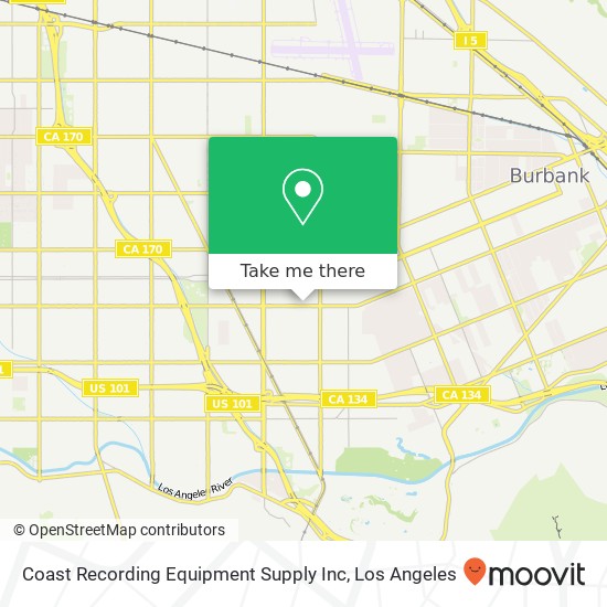 Coast Recording Equipment Supply Inc map