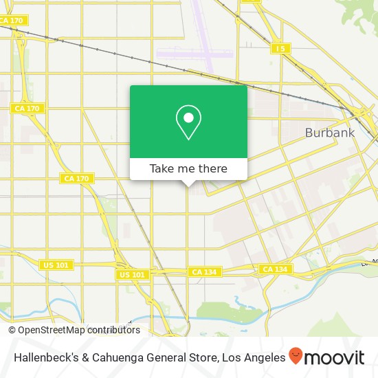 Mapa de Hallenbeck's & Cahuenga General Store
