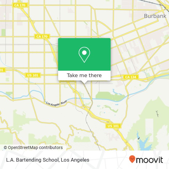 L.A. Bartending School map