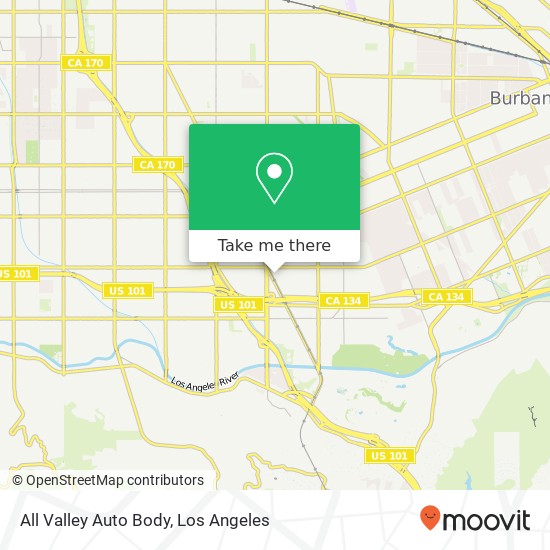 All Valley Auto Body map