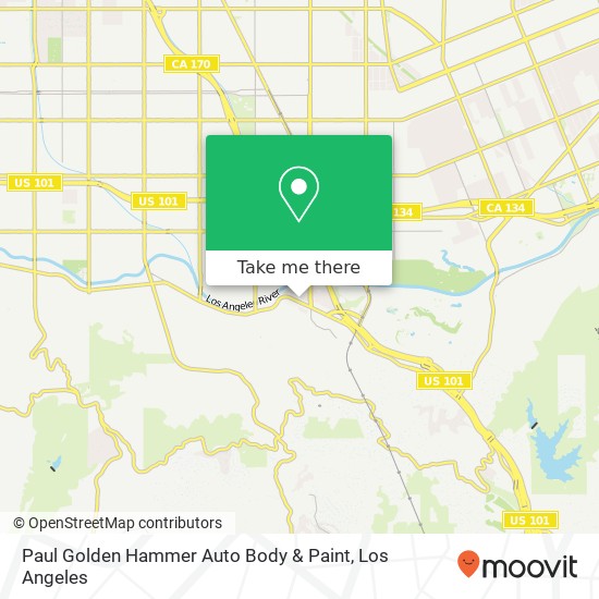 Paul Golden Hammer Auto Body & Paint map