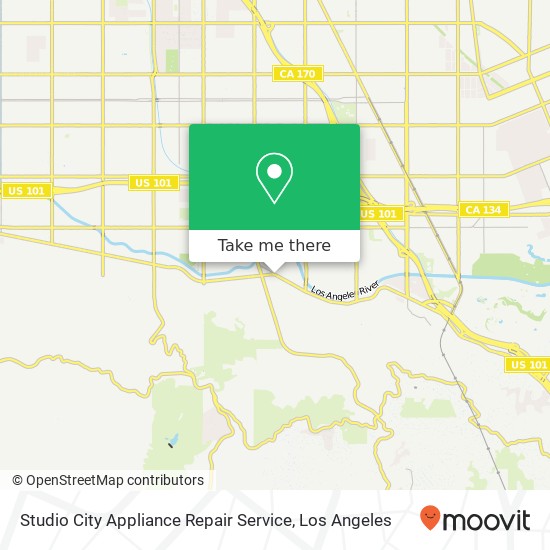 Studio City Appliance Repair Service map