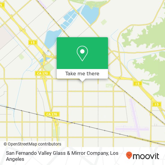 San Fernando Valley Glass & Mirror Company map