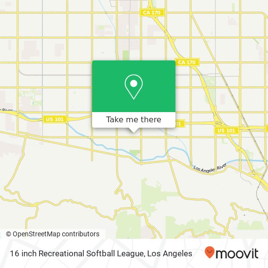 16 inch Recreational Softball League map