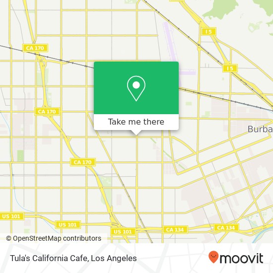 Tula's California Cafe map