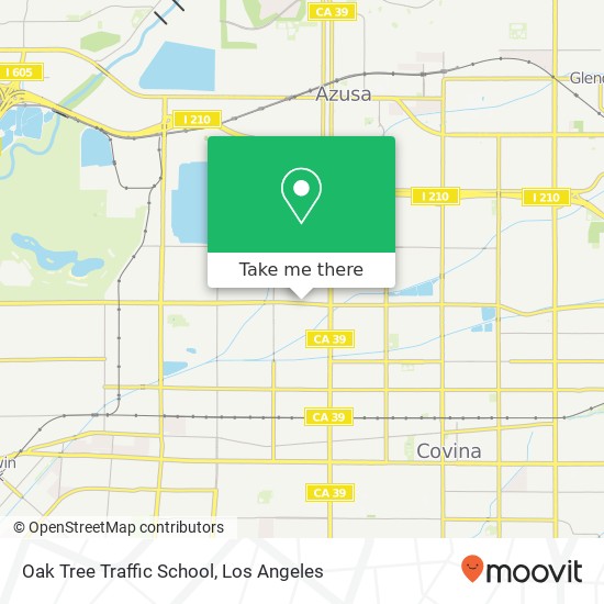 Oak Tree Traffic School map