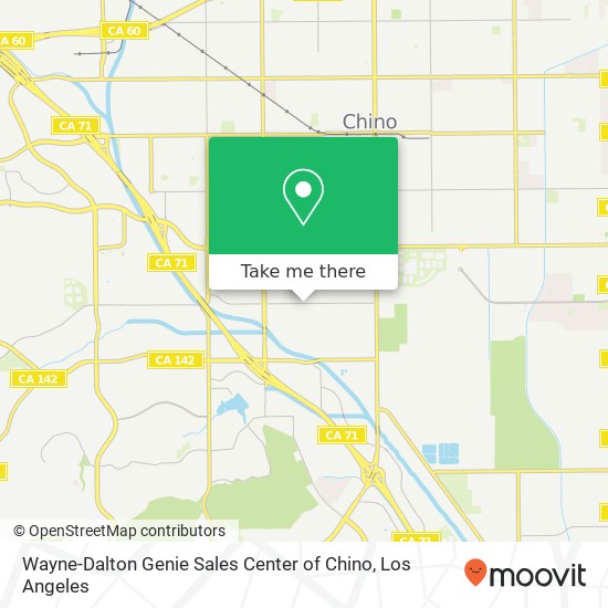 Wayne-Dalton Genie Sales Center of Chino map