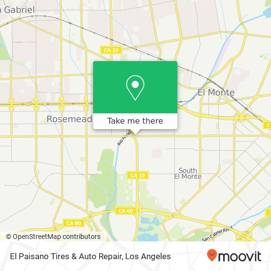 El Paisano Tires & Auto Repair map