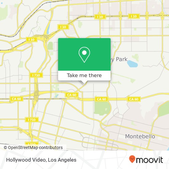 Mapa de Hollywood Video