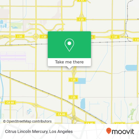 Citrus Lincoln Mercury map