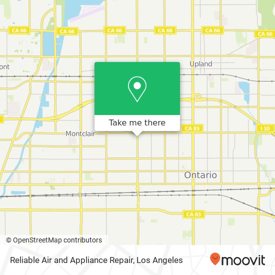 Reliable Air and Appliance Repair map