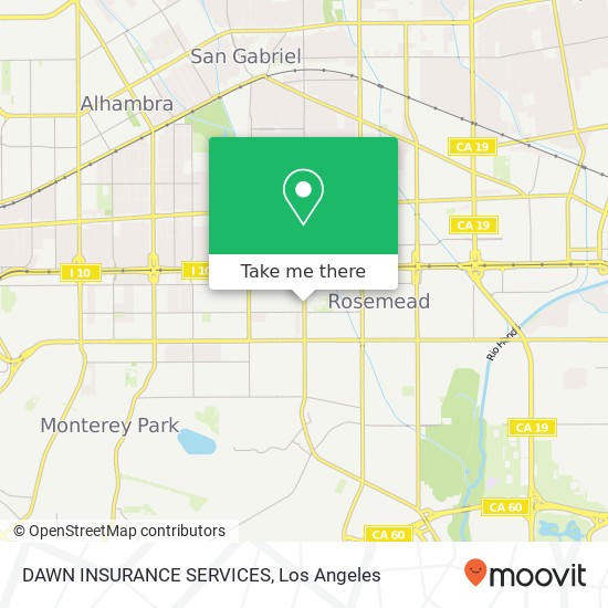 DAWN INSURANCE SERVICES map