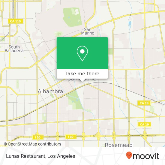 Lunas Restaurant map