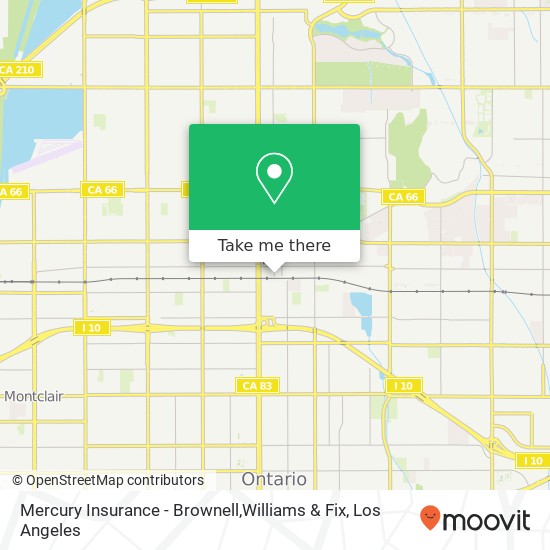 Mapa de Mercury Insurance - Brownell,Williams & Fix