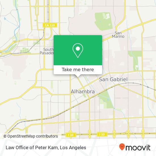 Mapa de Law Office of Peter Kam