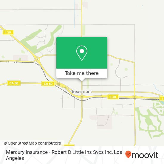 Mercury Insurance - Robert D Little Ins Svcs Inc map