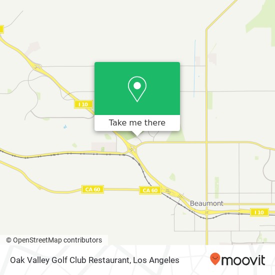 Mapa de Oak Valley Golf Club Restaurant