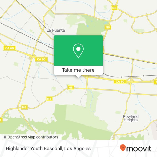 Highlander Youth Baseball map