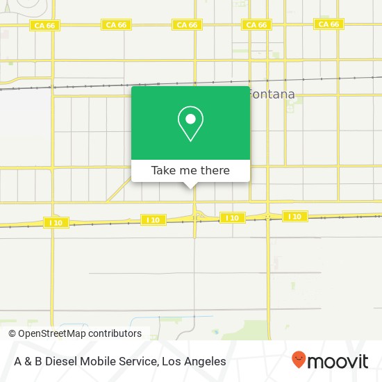 A & B Diesel Mobile Service map