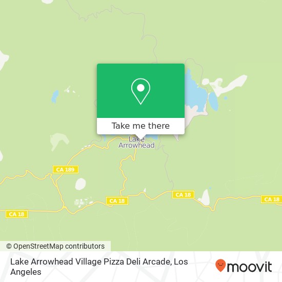 Mapa de Lake Arrowhead Village Pizza Deli Arcade