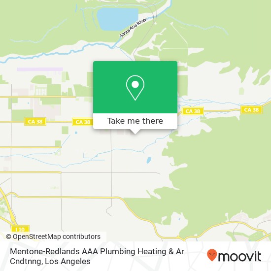 Mapa de Mentone-Redlands AAA Plumbing Heating & Ar Cndtnng