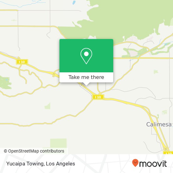 Yucaipa Towing map