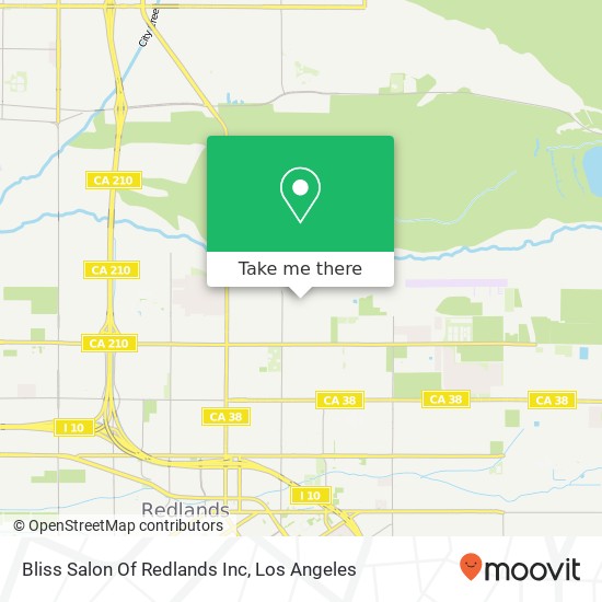 Mapa de Bliss Salon Of Redlands Inc