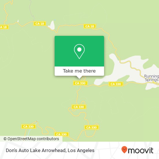 Don's Auto Lake Arrowhead map