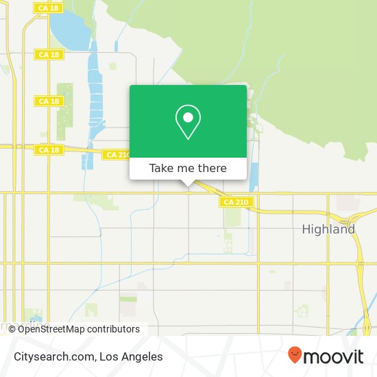 Mapa de Citysearch.com