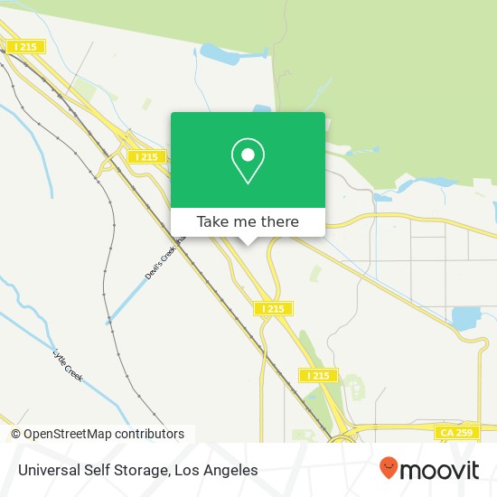 Mapa de Universal Self Storage