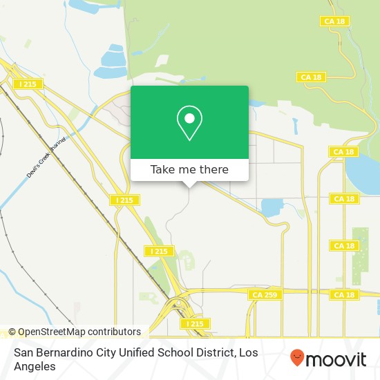 San Bernardino City Unified School District map