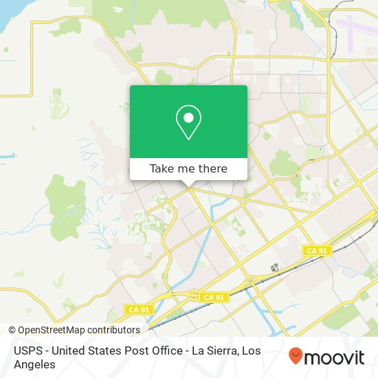 USPS - United States Post Office - La Sierra map