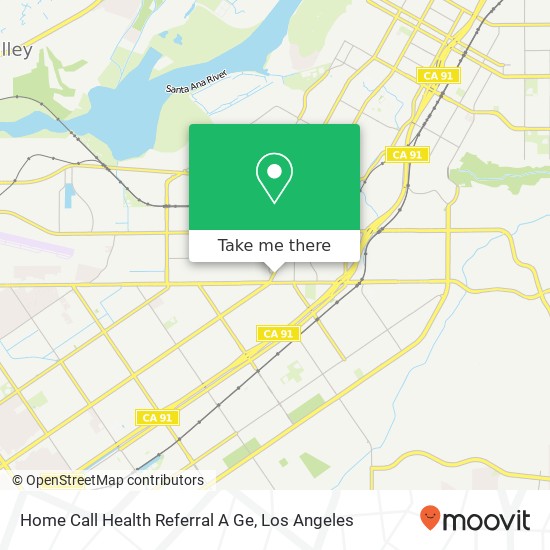 Mapa de Home Call Health Referral A Ge
