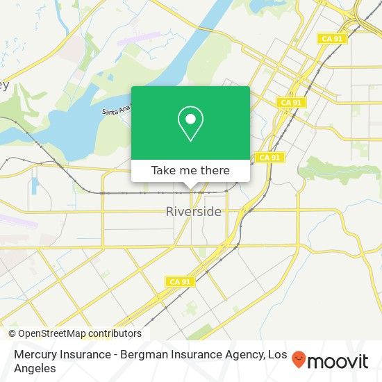 Mapa de Mercury Insurance - Bergman Insurance Agency