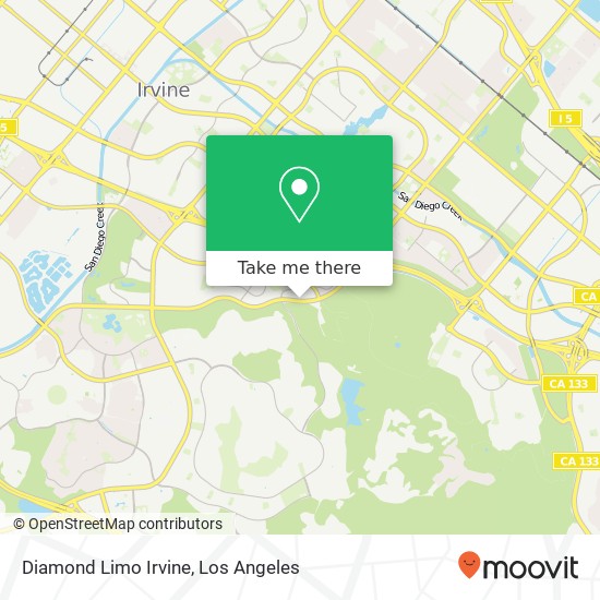 Mapa de Diamond Limo Irvine