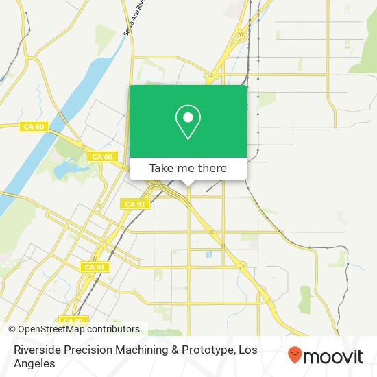 Mapa de Riverside Precision Machining & Prototype