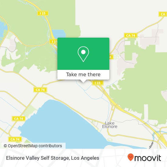 Mapa de Elsinore Valley Self Storage