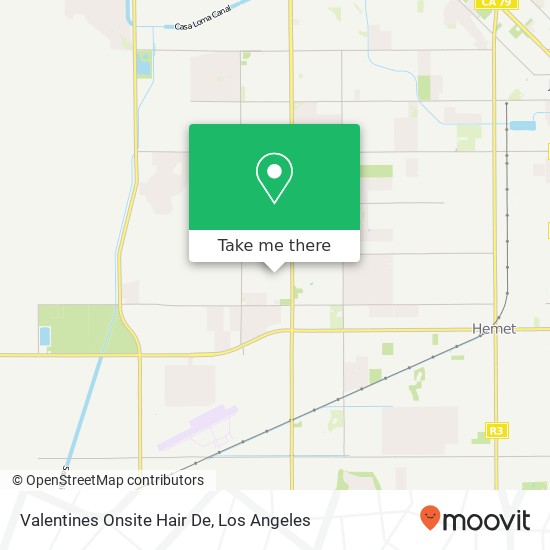 Valentines Onsite Hair De map