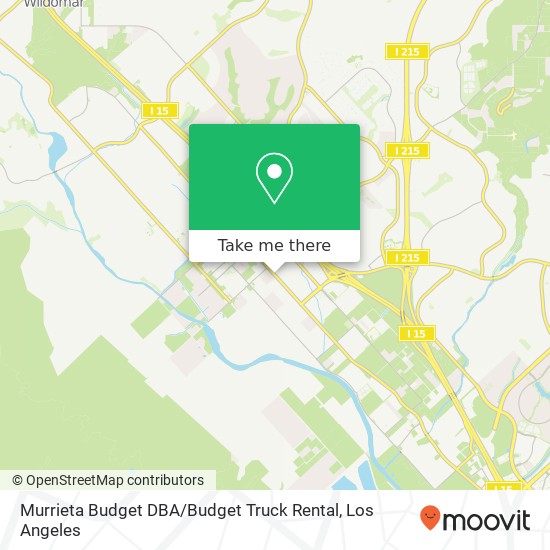 Murrieta Budget DBA / Budget Truck Rental map