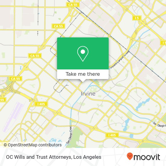 OC Wills and Trust Attorneys map