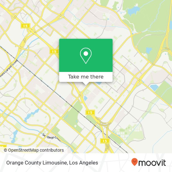 Mapa de Orange County Limousine